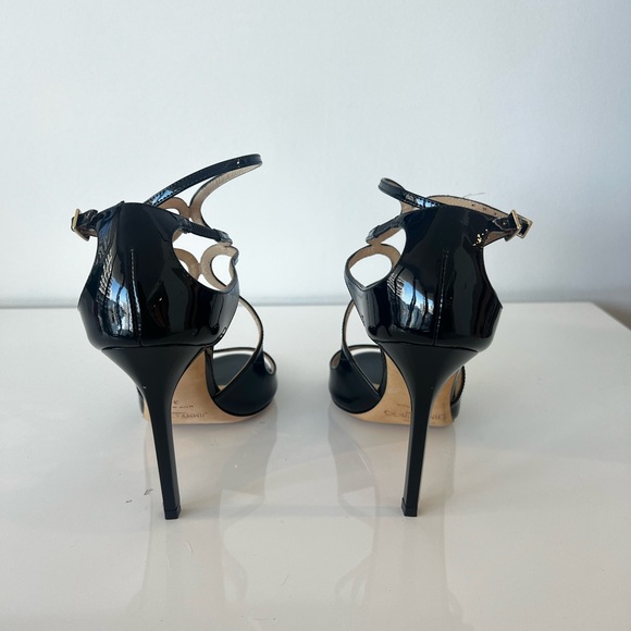 Jimmy Choo Black Patent Heels Size 37 - Picture 5 of 5
